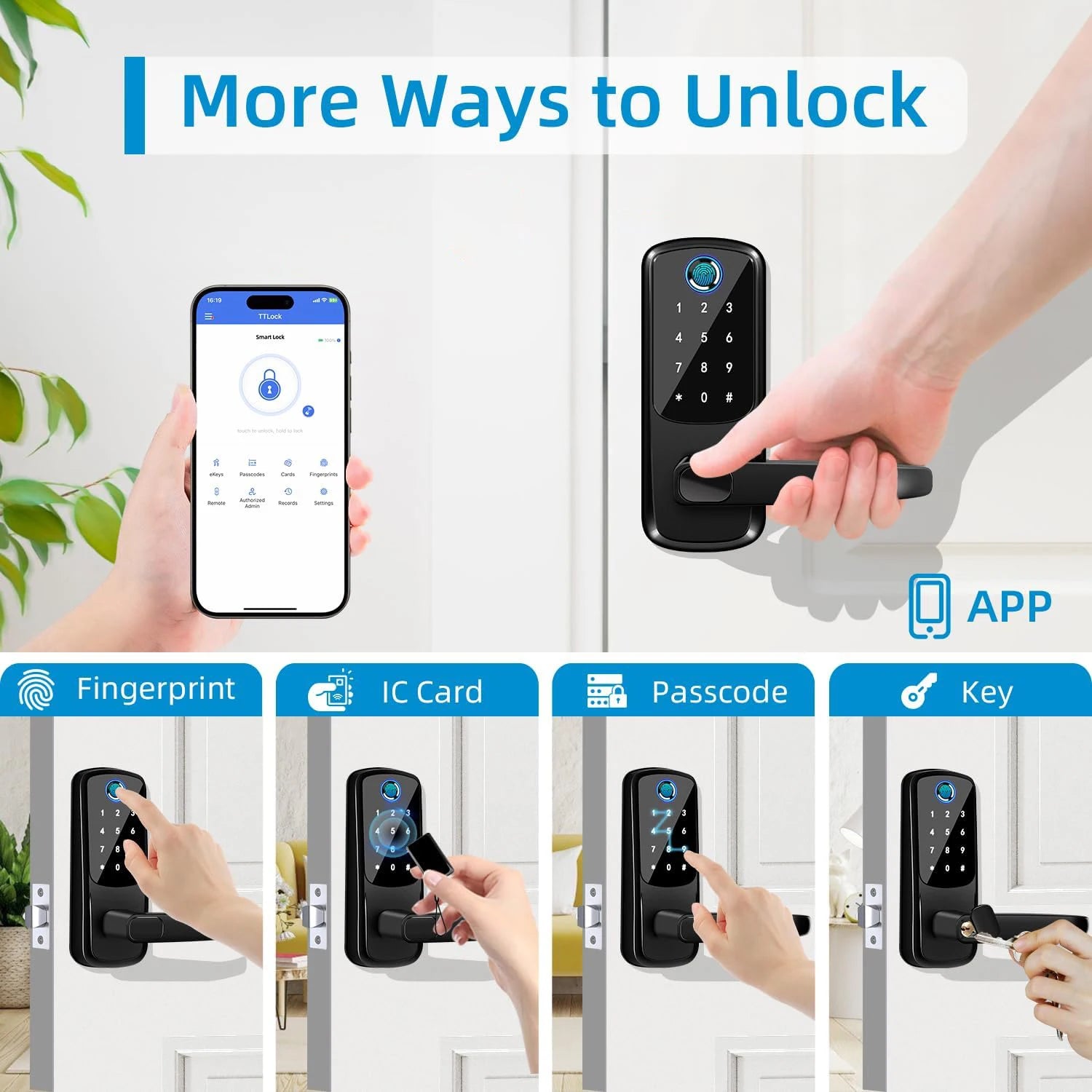 Smart 5-in-1 Biometric Door Lock