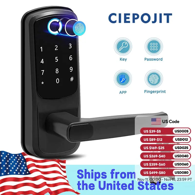 Smart 5-in-1 Biometric Door Lock