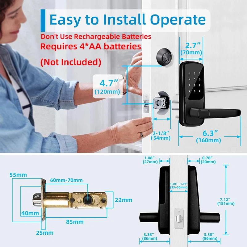 Smart 5-in-1 Biometric Door Lock