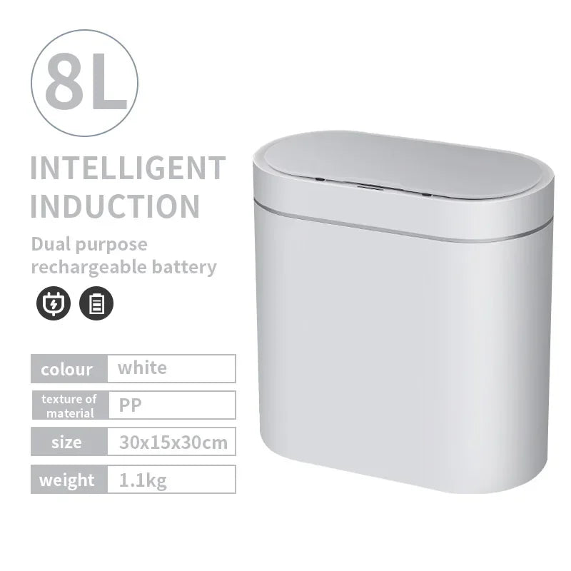 7L Smart Sensor Trash Can  Automatic & Waterproof Bin